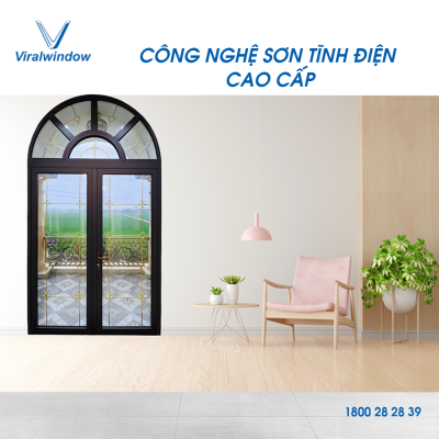 cửa nhôm kính vòm